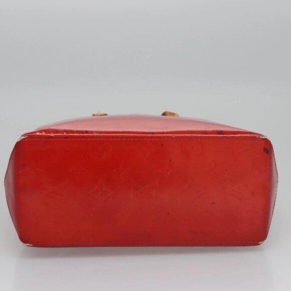 LOUIS VUITTON Monogram Vernis Reade PM Hand Bag Red Rouge M91088 LV Auth 104158 - Picture 6 of 16